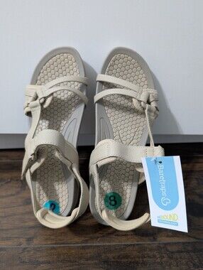 BareTraps Beige Strappy Comfort Sandals - NWT